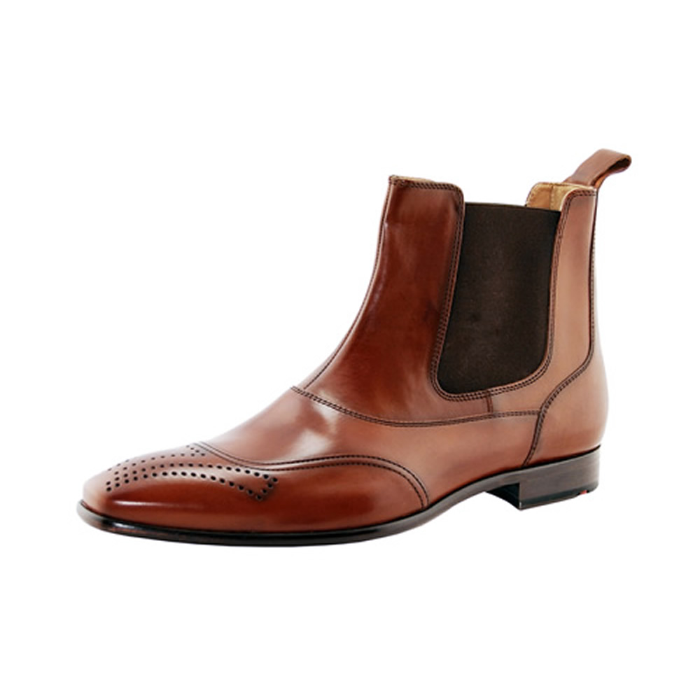 Lloyd Russel Made in Germany Mens Medallion Toe Leather Dress Boot ...