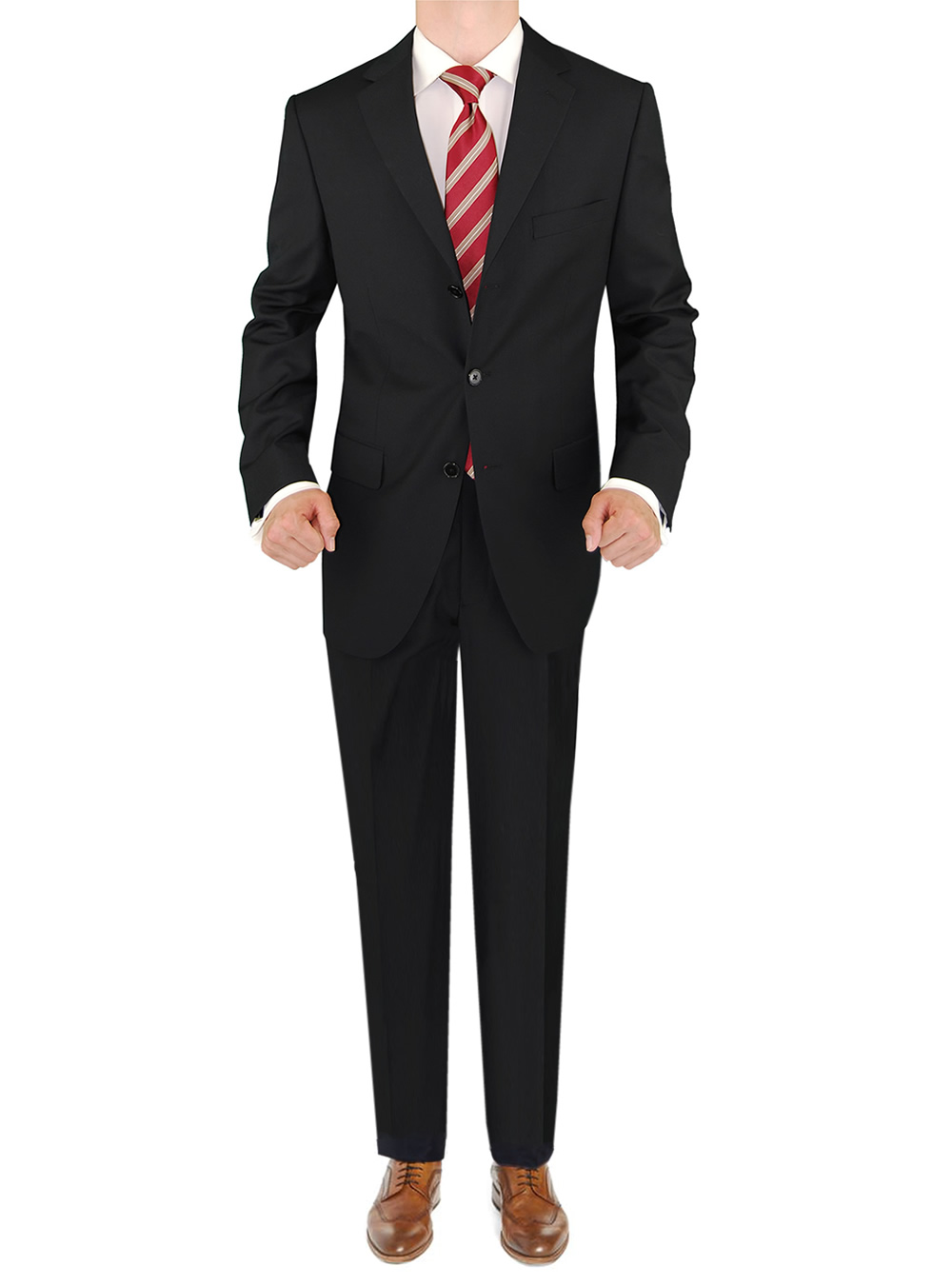 Salvatore Exte Mens Three Button 2 Piece Classic Fit Suit Single