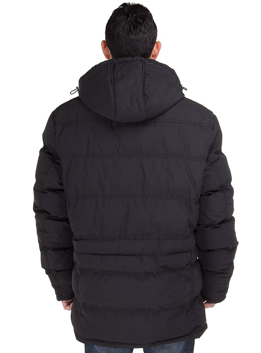 Luciano Natazzi Mens Down Jacket Thermal Padded Classic Oxford Parka ...