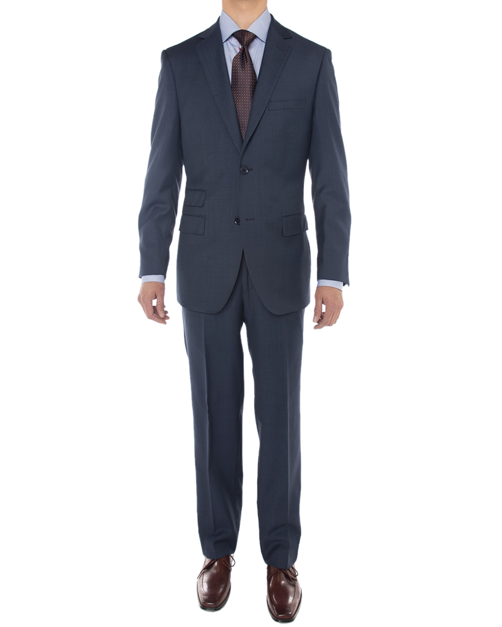 Luciano Natazzi Mens Two Button Super 160S Wool Suit 2 Piece Jacket ...