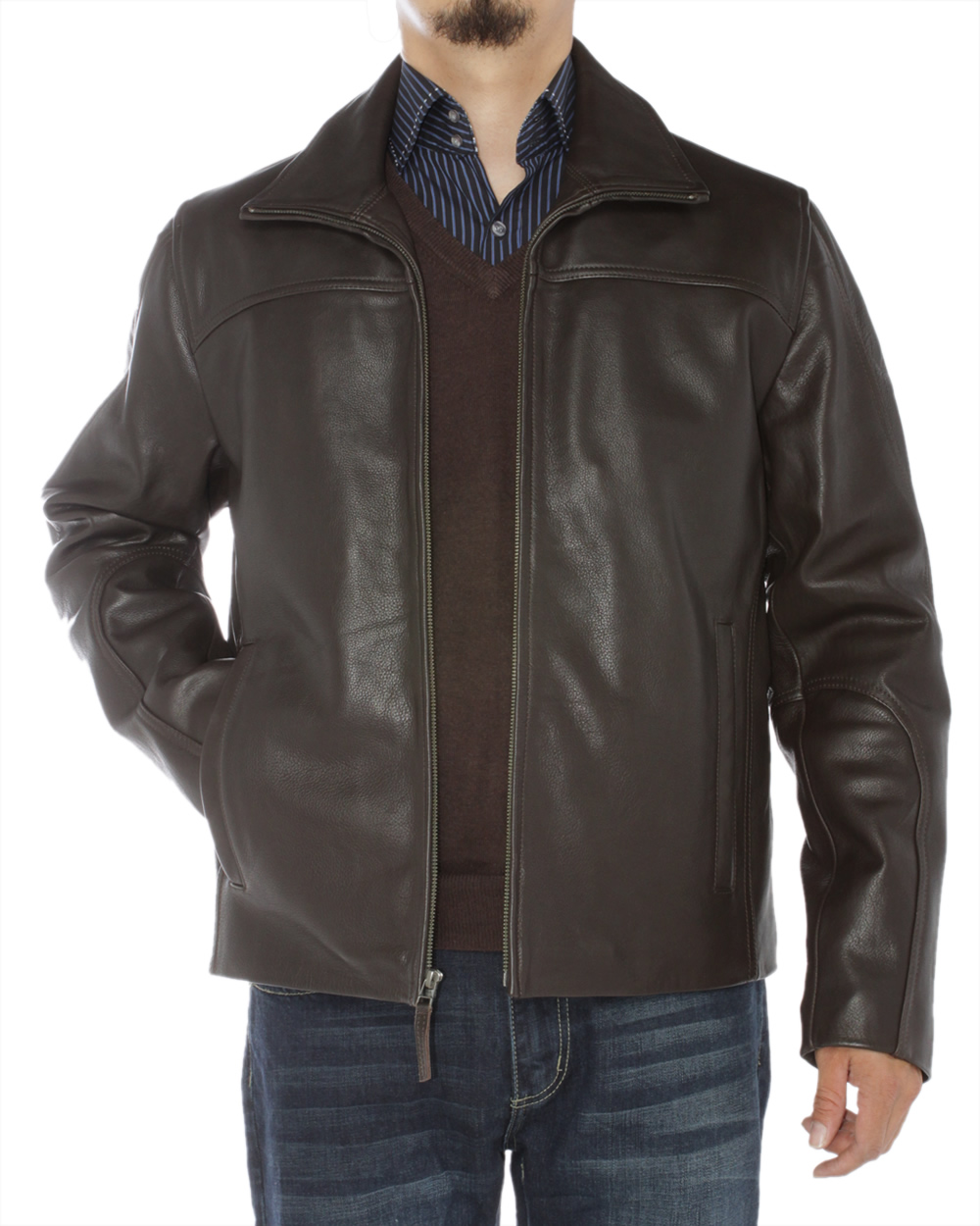 LUCIANO NATAZZI Mens Classic Full Grain Cow Leather Jacket | eBay