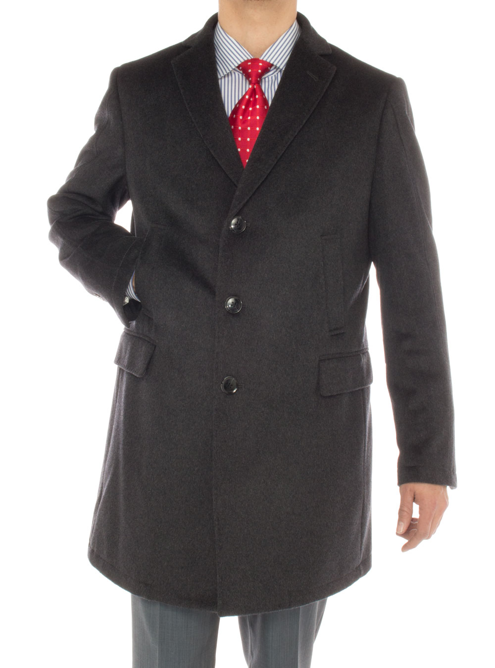 Luciano Natazzi Italian Mens Cashmere Trench Coat Modern Topcoat ...