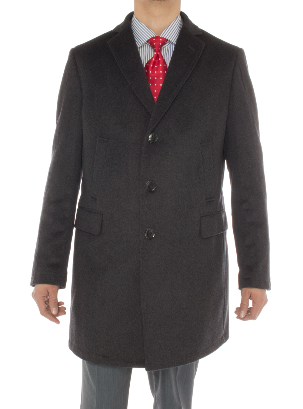 Luciano Natazzi Italian Mens Cashmere Trench Coat Modern Topcoat ...