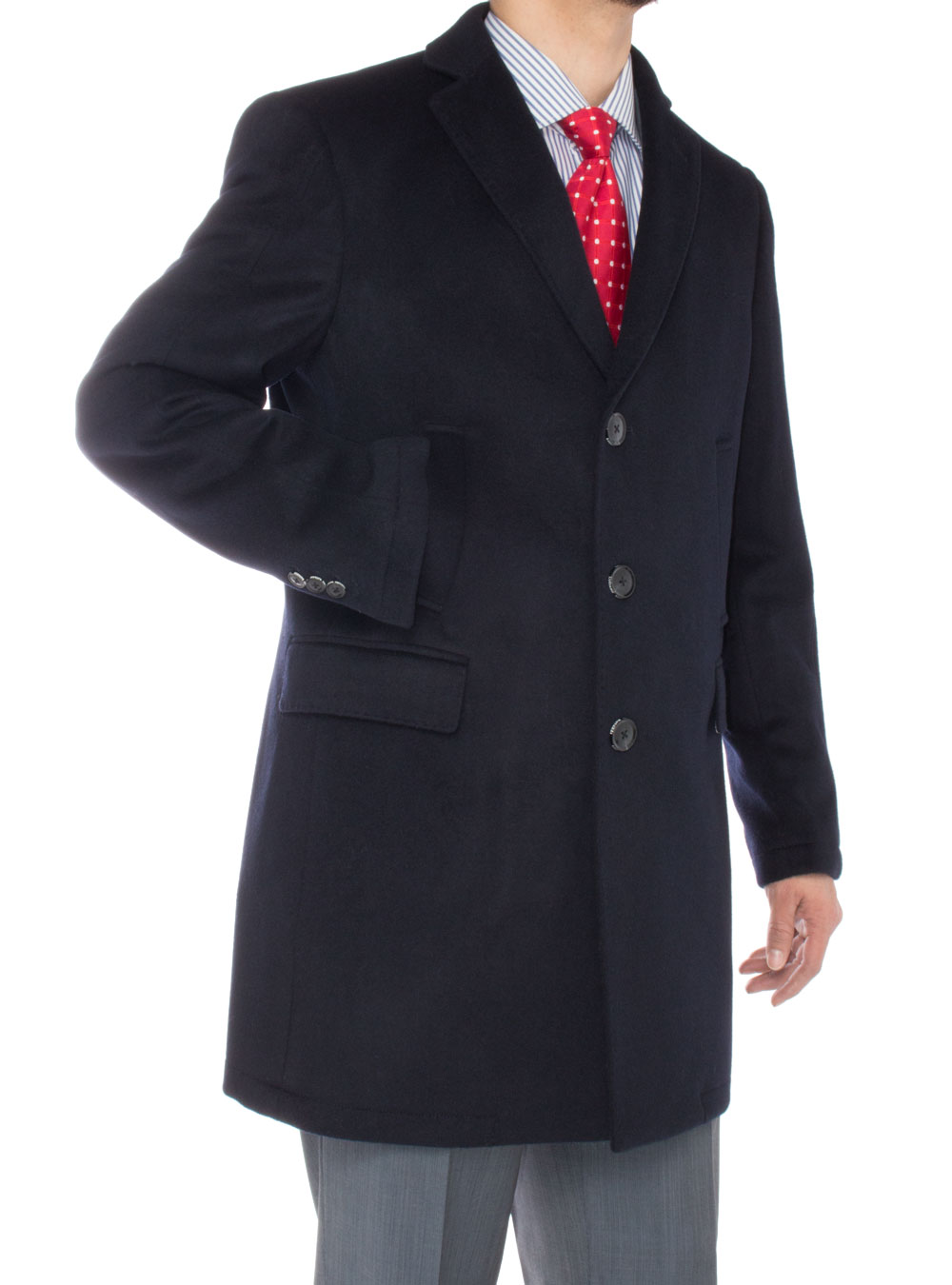 Luciano Natazzi Italian Mens Cashmere Trench Coat Modern Topcoat ...