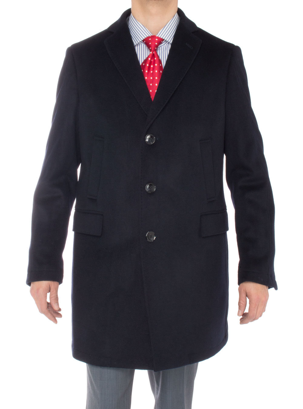 Luciano Natazzi Italian Mens Cashmere Trench Coat Modern Topcoat ...