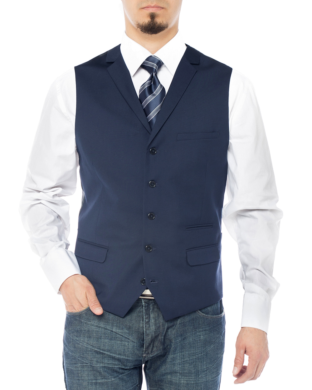 Salvatore Exte Mens Notch Lapel Casual Vest Modern Fit Dress Suit Waistcoat 