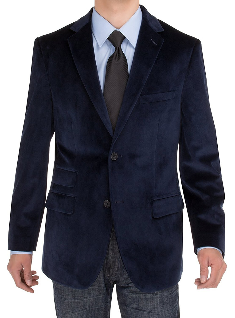 Salvatore Exte Mens Two Button Sport Coat Suit Jacket Modern Fit Velvet ...