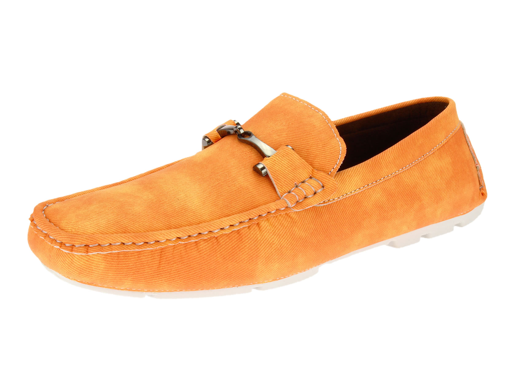 Men\'s Orange Slip-On Loafers with Gold Accent Amazon.com | Florsheim Motor Moc Toe Bit Driver Men main image 3
